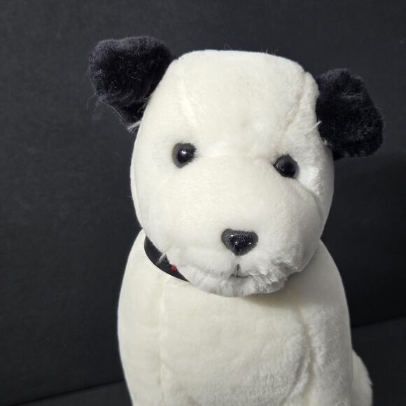 Vintage Dakin RCA Dog Plush Nipper White Black Puppy Stuffed Animal Toy 11" 1992 - Picture 2 of 11
